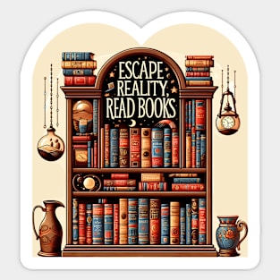 Escape Reality Read Books Sticker